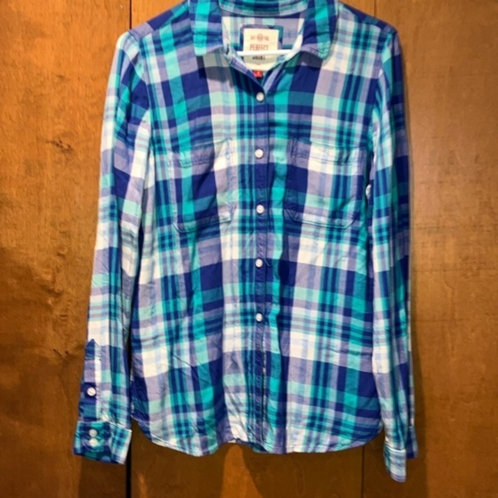 SO Plaid Long Sleeved Shirt Large NEW NWOT - Picture 2 of 7